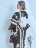 画像2: 【即日発送！】ストライプ×フラワーレトロ浴衣【浴衣３点セット 浴衣/帯/下駄】OBI-hira-100-ok-15-WxW / HIMO-900-yn-5-IV / HEKO-800-sb-5-WH / YA-1027-wk-PL / GETA-02-ok-4-MOC/ [YMT] (2)