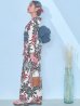 画像12: 【即日発送】ネイビー＆レッドフラワーモダン浴衣【浴衣３点セット 浴衣/帯/下駄】[YMT]