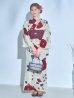 画像4: 【即日発送】ホワイト＆レッド椿浴衣【浴衣３点セット 浴衣/帯/下駄】OBI-siwa-200-kj-7-RoseWI / HIMO-902-kj-5-RosePK / HEKO-800-sb-5-WH / YA-1027-wk-R / GETA-02-ok-8-RoseP/ [YMT]