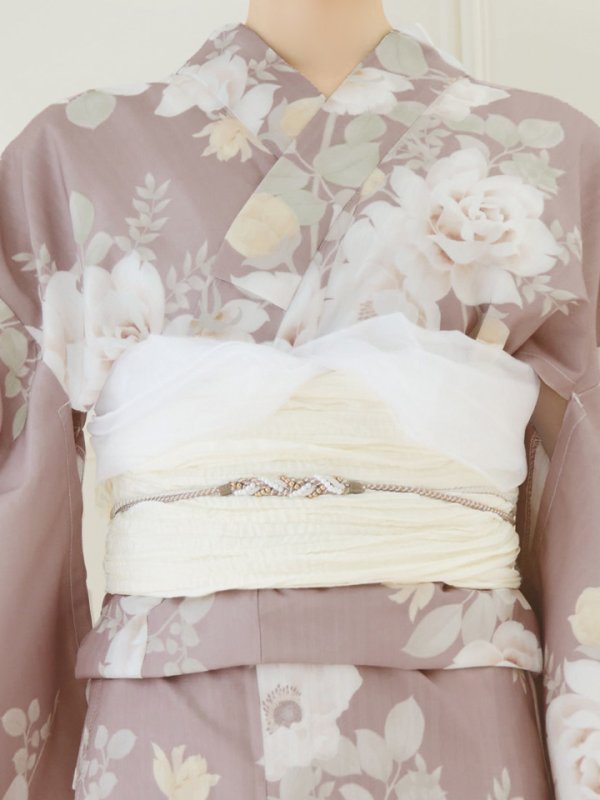 画像18: 【即日発送】ピンクベージュフラワー浴衣【浴衣３点セット 浴衣/帯/下駄】[YMT]