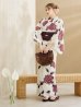 画像11: 【即日発送】パープルレッドダリア柄浴衣【浴衣３点セット 浴衣/帯/下駄】OBI-siwa-202-ok-16-WR / HIMO-902-kj-5-RosePK / HEKO-800-sb-5-WH / YA-1024-wk-BE / GETA-02-ok-8-RoseP/ [YMT]
