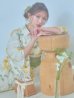画像1: 【即日発送！】レモンフラワー浴衣 OBI-siwa-202-ok-12-GR / HIMO-900-yn-5-IV / HEKO-800-sb-5-WH / YA-68-kn-YEBE / GETA-02-ok-2-IV/ [YMT] (1)