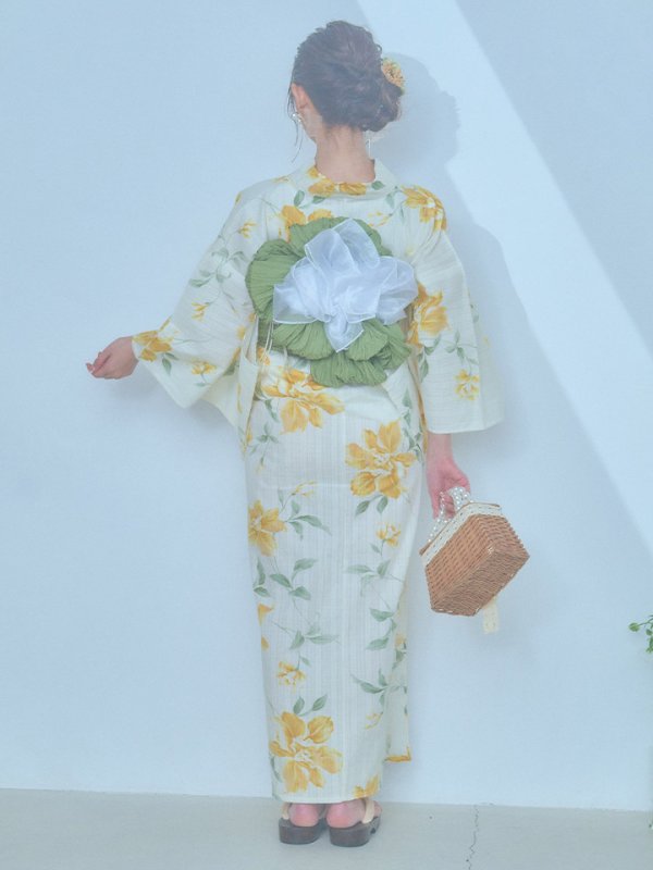 画像17: 【即日発送！】レモンフラワー浴衣【浴衣３点セット 浴衣/帯/下駄】[YMT]