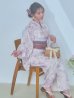 画像12: 【即日発送】くすみカラー×パープルダリア浴衣【浴衣３点セット 浴衣/帯/下駄】OBI-siwa-202-ok-17-BR / HIMO-900-yn-8-P / HEKO-800-sb-5-WH / YA-68-kn-PL / GETA-02-ok-5-P/ [YMT]