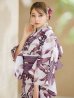 画像3: 白地×ピンクの蓮の花浴衣 OBI-siwa-201-wk-1-LV / HIMO-902-kj-5-RosePK / HEKO-800-sb-5-WH / YA-1027-wk-PL / GETA-02-ok-8-RoseP/ [YMT]