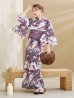 画像4: 白地×ピンクの蓮の花浴衣 OBI-siwa-201-wk-1-LV / HIMO-902-kj-5-RosePK / HEKO-800-sb-5-WH / YA-1027-wk-PL / GETA-02-ok-8-RoseP/ [YMT]