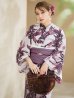画像5: 白地×ピンクの蓮の花浴衣 OBI-siwa-201-wk-1-LV / HIMO-902-kj-5-RosePK / HEKO-800-sb-5-WH / YA-1027-wk-PL / GETA-02-ok-8-RoseP/ [YMT]