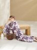 画像7: 白地×ピンクの蓮の花浴衣 OBI-siwa-201-wk-1-LV / HIMO-902-kj-5-RosePK / HEKO-800-sb-5-WH / YA-1027-wk-PL / GETA-02-ok-8-RoseP/ [YMT]