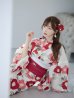 画像14: 【予約 / 5月中旬発送予定】古典レトロ椿浴衣 OBI-siwa-201-wk-3-WR / HIMO-902-kj-5-RosePK / HEKO-800-sb-5-WH / YA-1027-wk-R / GETA-02-ok-8-RoseP/ [YMT]