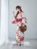 画像6: 【予約 / 5月中旬発送予定】古典レトロ椿浴衣 OBI-siwa-201-wk-3-WR / HIMO-902-kj-5-RosePK / HEKO-800-sb-5-WH / YA-1027-wk-R / GETA-02-ok-8-RoseP/ [YMT]