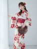 画像8: 【予約 / 5月中旬発送予定】古典レトロ椿浴衣 OBI-siwa-201-wk-3-WR / HIMO-902-kj-5-RosePK / HEKO-800-sb-5-WH / YA-1027-wk-R / GETA-02-ok-8-RoseP/ [YMT]