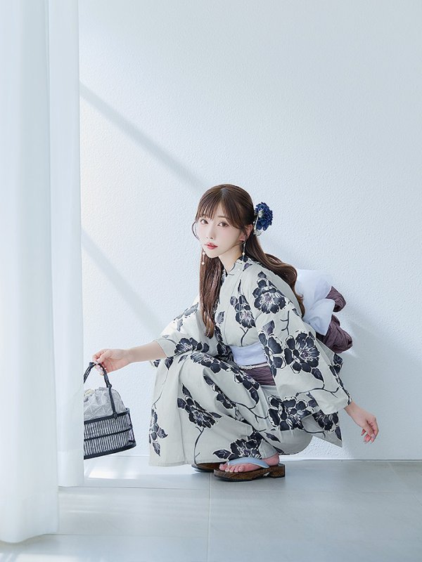 画像9: 【即日発送】古典ロマン牡丹浴衣【浴衣３点セット 浴衣/帯/下駄】[YMT]