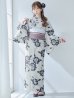 画像3: 【予約 / 5月中旬発送予定】古典ロマン牡丹浴衣 OBI-siwa-201-wk-1-LV / HIMO-900-yn-5-IV / HEKO-800-sb-5-WH / YA-948-kj-NV / GETA-01-kj-2-BL/ [YMT]