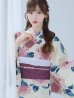 画像14: 【即日発送】はいからピンクの紫陽花浴衣【浴衣３点セット 浴衣/帯/下駄】OBI-siwa-201-wk-4-PL / HIMO-900-yn-8-P / HEKO-800-sb-5-WH / YA-954-kj-P / YA-1017-am-W / GETA-01-kj-7-P / [YMT]