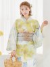 画像10: ヘルシー油彩牡丹浴衣【浴衣３点セット 浴衣/帯/下駄】OBI-g-500-kj-7-GYGE / HIMO-900-yn-7-MOC / HEKO-800-sb-11-MOC / YA-1026-kn-W / GETA-01-kj-5-MOC / [YMT]