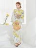 画像6: ヘルシー油彩牡丹浴衣【浴衣３点セット 浴衣/帯/下駄】OBI-g-500-kj-7-GYGE / HIMO-900-yn-7-MOC / HEKO-800-sb-11-MOC / YA-1026-kn-W / GETA-01-kj-5-MOC / [YMT]