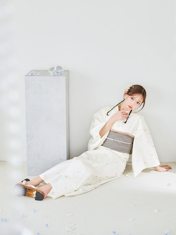 画像37: 【即日発送】アーガイルビジュー浴衣 【浴衣３点セット 浴衣/帯/下駄】[YMT]