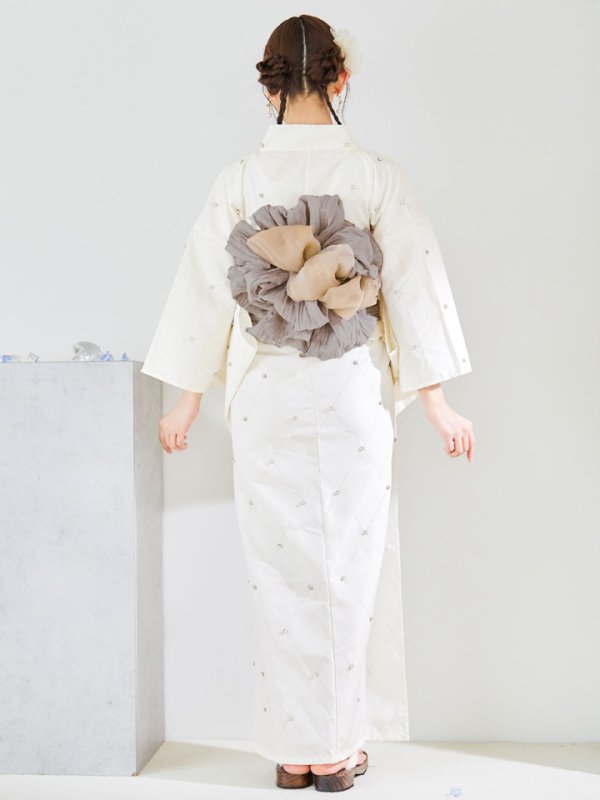 画像39: 【即日発送】アーガイルビジュー浴衣 【浴衣３点セット 浴衣/帯/下駄】[YMT]