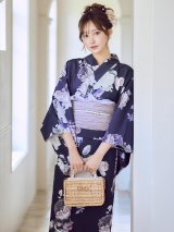 クラシカルフラワーブーケ浴衣【浴衣３点セット 浴衣/帯/下駄】[YMT]
