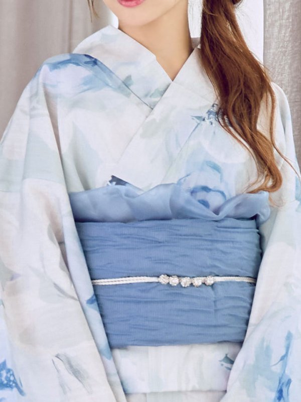 画像23: 蒼華に咲く牡丹浴衣【浴衣３点セット 浴衣/帯/下駄】[YMT]