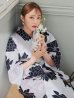 画像7: 【予約 / 5月中旬発送予定】モノトーンダリア柄浴衣 OBI-hira-100-ok-5-GYxSV / HIMO-900-yn-3-GYxGD / YA-73-kn-GY / GETA-01-kj-3-IV/ [y/OF01]
