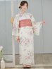 画像4: 牡丹百合花柄浴衣 OBI-siwa-204-wk-6-P / HIMO-900-yn-8-P / HEKO-800-sb-5-W / YA-1073-kn-IV / GETA-02-ok-8-RoseP/ [YMT]