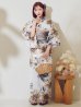 画像4: 陽彩向日葵の水彩浴衣【浴衣３点セット 浴衣/帯/下駄】OBI-g-500-kj-12-MOC / HIMO-900-yn-7-MOC / HEKO-800-sb-11-MOC / YA-74-kn-MVPL / GETA-02-ok-4-MOC/ [YMT]