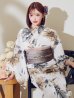 画像6: 陽彩向日葵の水彩浴衣【浴衣３点セット 浴衣/帯/下駄】OBI-g-500-kj-12-MOC / HIMO-900-yn-7-MOC / HEKO-800-sb-11-MOC / YA-74-kn-MVPL / GETA-02-ok-4-MOC/ [YMT]