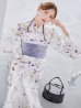 画像1: 藤霞のアンティークローズ浴衣 OBI-g-500-kj-8-GY / HIMO-900-yn-3-GYxGD / HEKO-800-sb-5-W / YA-1016-kj-P / GETA-01-kj-3-IV/ [YMT] (1)