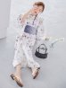 画像2: 藤霞のアンティークローズ浴衣 OBI-g-500-kj-8-GY / HIMO-900-yn-3-GYxGD / HEKO-800-sb-5-W / YA-1016-kj-P / GETA-01-kj-3-IV/ [YMT] (2)
