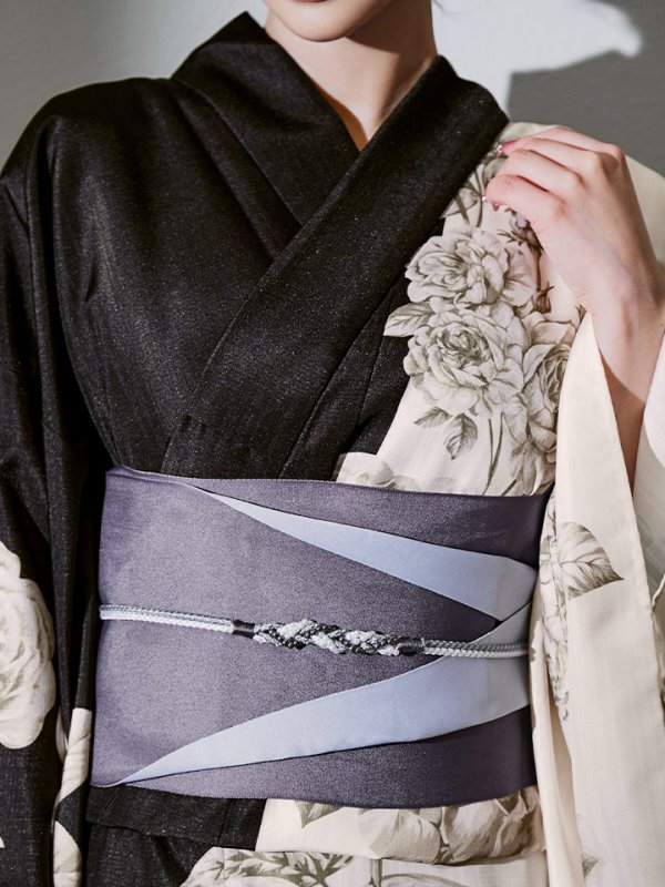 画像15: 【残りわずか！】【即日発送】【Riuコラボ】ツートンカラーローズ浴衣【浴衣３点セット 浴衣/帯/下駄】[YMT]