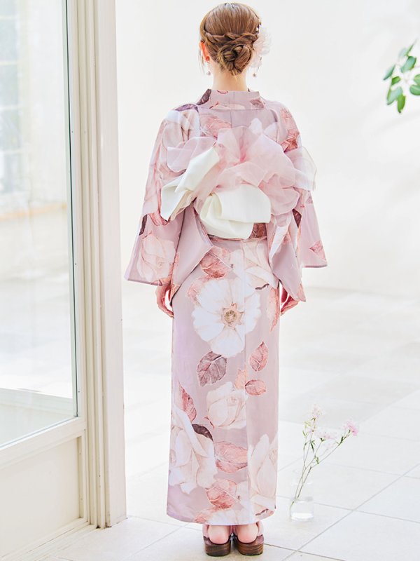 画像14: 【即日発送】【浴衣】 大人スウィートフラワー 薔薇 バラ ローズ 浴衣【浴衣３点セット 浴衣/帯/下駄】[YMT]