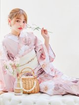 【即日発送】【浴衣】 大人スウィートフラワー 薔薇 バラ ローズ 浴衣【浴衣３点セット 浴衣/帯/下駄】OBI-hira-100-ok-15-WxW / HIMO-900-yn-8-P / HEKO-800-sb-4-P / YA-1071-kn-P / GETA-02-ok-5-P [YMT]