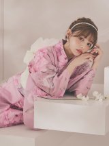 【即日発送】【浴衣】大人スウィート/ピンク地に大柄牡丹浴衣 【浴衣３点セット 浴衣/帯/下駄】[FB02]