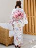 画像12: 【浴衣】白地×ボタニカル牡丹浴衣【浴衣３点セット 浴衣/帯/下駄】OBI-siwa-200-kj-8-P / HIMO-900-yn-8-P / YA-943-kj-BAKEDP / HEKO-800-sb-1-BAKEDP / GETA-02-ok-7-R [YMT]
