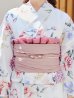 画像13: 【浴衣】白地×ボタニカル牡丹浴衣【浴衣３点セット 浴衣/帯/下駄】OBI-siwa-200-kj-8-P / HIMO-900-yn-8-P / YA-943-kj-BAKEDP / HEKO-800-sb-1-BAKEDP / GETA-02-ok-7-R [YMT]