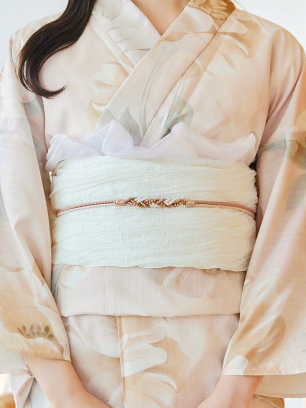 画像17: 【即日発送】クリームイエローピオニー浴衣【浴衣３点セット 浴衣/帯/下駄】[YMT]