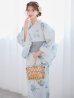 画像3: 【即日発送】 ホワイト×アイシーフラワー浴衣【浴衣３点セット 浴衣/帯/下駄】 OBI-siwa-202-ok-8-GY / HIMO-900-yn-4-GYxGY / HEKO-800-sb-5-W / YA-1023-wk-IV / GETA-02-ok-4-MOC/ [/YMT]