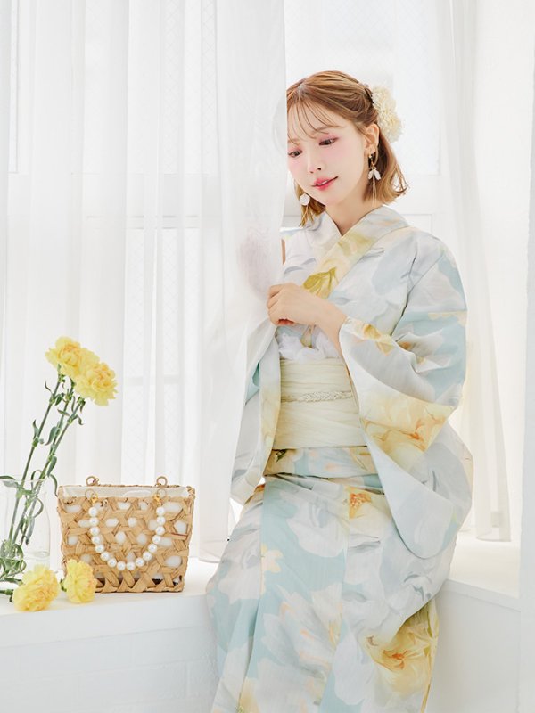 画像31: ニュアンス牡丹ペールトーン浴衣【浴衣３点セット 浴衣/帯/下駄】[YMT]