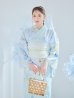 画像14: 【即日発送】ベビーブルー牡丹＆紫陽花浴衣【浴衣３点セット 浴衣/帯/下駄】[YMT]