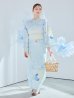画像17: 【即日発送】ベビーブルー牡丹＆紫陽花浴衣【浴衣３点セット 浴衣/帯/下駄】[YMT]
