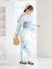 画像16: 【予約 / 5月中旬発送予定】大柄アイシーミントフラワー浴衣 OBI-g-500-kj-8-GY / HIMO-900-yn-5-IV / HEKO-800-sb-10-LBL / YA-1082-kj-W / GETA-01-kj-2-BL/ [y/YMT]