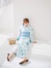 画像16: 【即日発送】ブルーグレイニュアンスフラワー浴衣【浴衣３点セット 浴衣/帯/下駄】[YMT]
