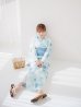 画像17: 【即日発送】ブルーグレイニュアンスフラワー浴衣【浴衣３点セット 浴衣/帯/下駄】[YMT]