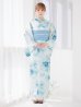 画像9: 【即日発送】ブルーグレイニュアンスフラワー浴衣【浴衣３点セット 浴衣/帯/下駄】[YMT]