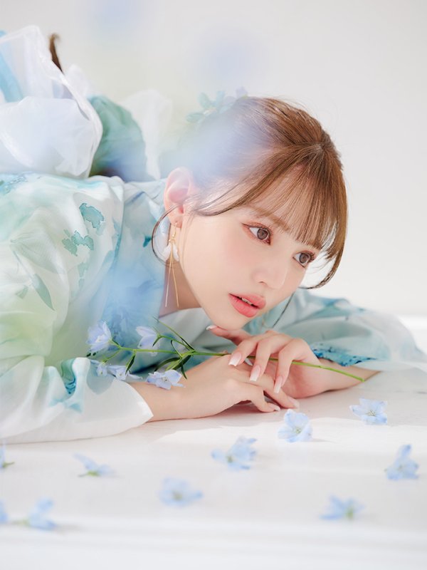 画像10: 【即日発送】ブルーグレイニュアンスフラワー浴衣【浴衣３点セット 浴衣/帯/下駄】[YMT]