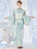 画像4: 【予約 / 5月中旬発送予定】洋モダンミントグリーン浴衣 OBI-siwa-200-kj-13-OW / HIMO-900-yn-5-IV / HEKO-800-sb-5-W / YA-1069-kn-W / GETA-01-kj-3-IV/ [y/YMT]