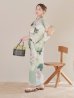 画像14: アンティークフラワーモダン浴衣 OBI-siwa-200-kj-13-OW / HIMO-901-wk-5-KHA / HEKO-800-sb-11-MOC / YA-1066-kj-IV / YA-1066-kj-B / GETA-01-kj-3-IV / [YMT]