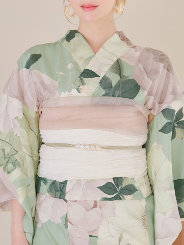 画像18: 【即日発送】アンティークフラワーモダン浴衣【浴衣３点セット 浴衣/帯/下駄】[YMT]