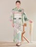 画像4: アンティークフラワーモダン浴衣 OBI-siwa-200-kj-13-OW / HIMO-901-wk-5-KHA / HEKO-800-sb-11-MOC / YA-1066-kj-IV / YA-1066-kj-B / GETA-01-kj-3-IV / [YMT]